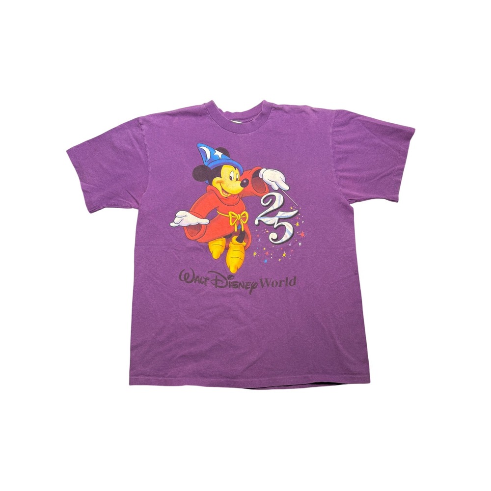 Vintage Mickey Inc Walt Disney World 25th Anniversary Sorcerer Mickey Shirt L